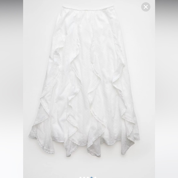 NWT AE High-Waisted Cascade Ruffle Maxi Skirt - Picture 4 of 8